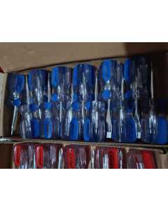 捷科透明柄萝卜头一字短螺丝刀