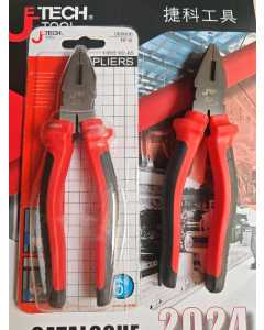 捷科双色柄钢丝钳6寸